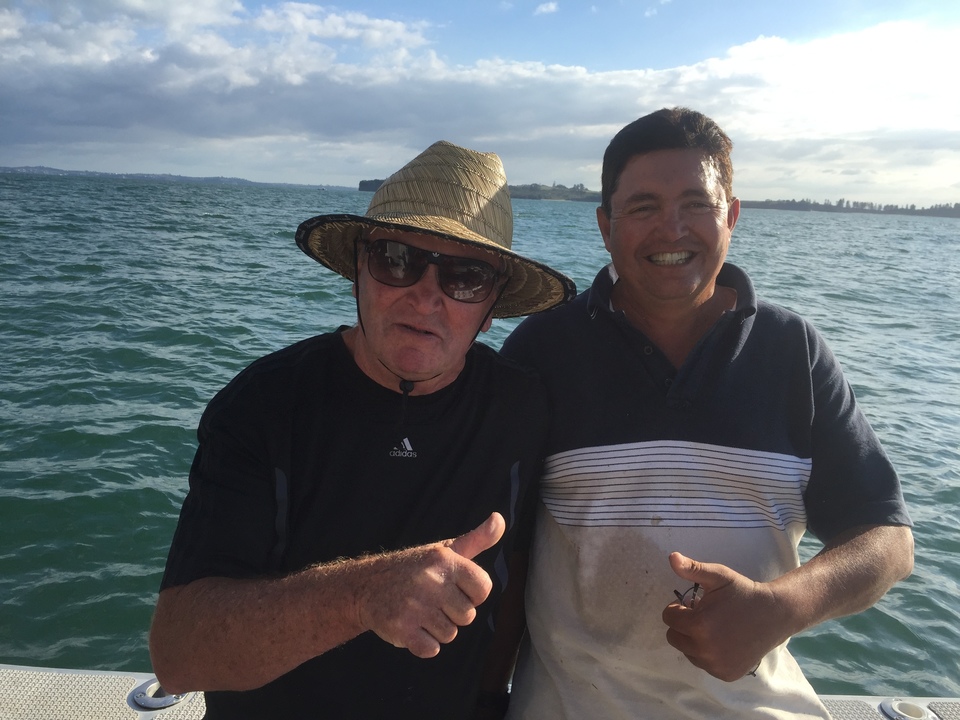 Sir Graham Henry on a Fishing Trip with Megabites Fishing Charter in Auckland